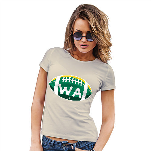 Funny T Shirts For Mum WA Washington State Football Women's T-Shirt Medium Natural