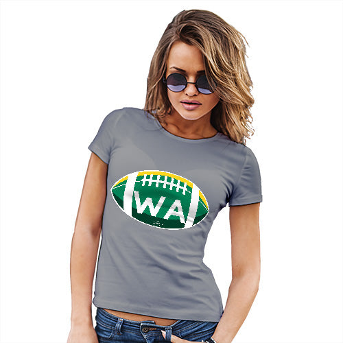 Funny Tshirts For Women WA Washington State Football Women's T-Shirt Medium Light Grey