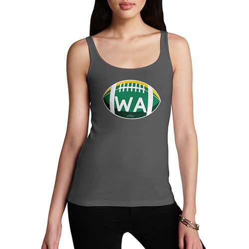 Womens Funny Tank Top WA Washington State Football Women's Tank Top Small Dark Grey