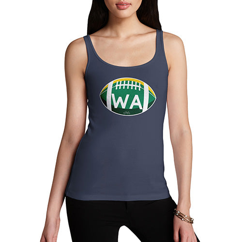 Womens Novelty Tank Top Christmas WA Washington State Football Women's Tank Top Large Navy