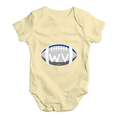 WV West Virginia State Football Baby Unisex Baby Grow Bodysuit