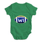 WI Wisconsin State Football Baby Unisex Baby Grow Bodysuit