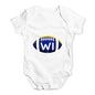 WI Wisconsin State Football Baby Unisex Baby Grow Bodysuit