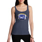 Funny Tank Top For Women WI Wisconsin State Football Women's Tank Top Small Navy