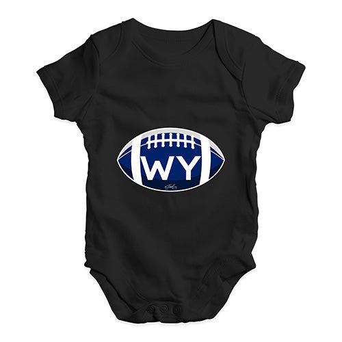 WY Wyoming State Football Baby Unisex Baby Grow Bodysuit