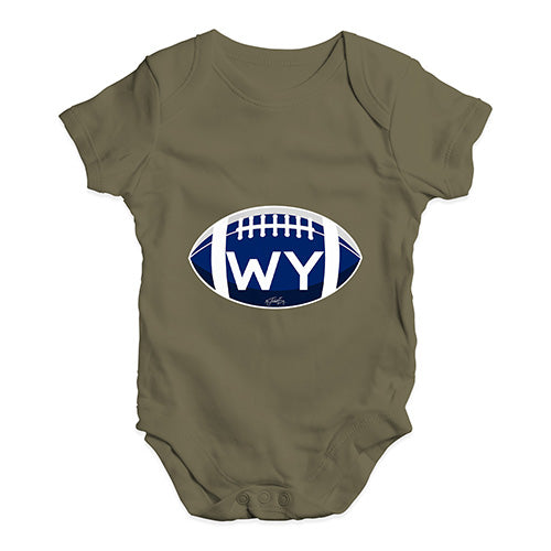 WY Wyoming State Football Baby Unisex Baby Grow Bodysuit