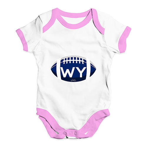 WY Wyoming State Football Baby Unisex Baby Grow Bodysuit