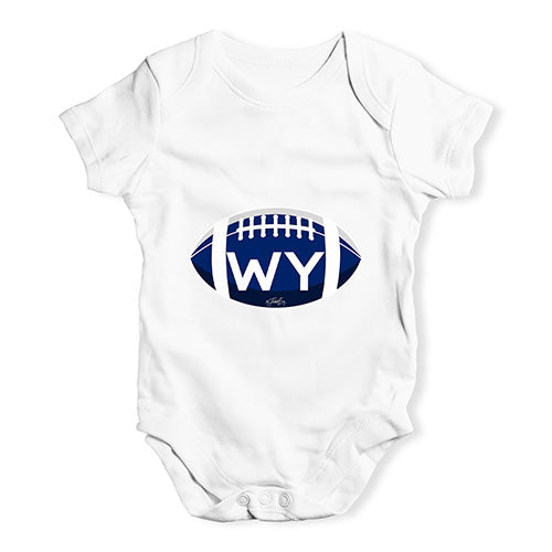 WY Wyoming State Football Baby Unisex Baby Grow Bodysuit