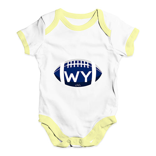 WY Wyoming State Football Baby Unisex Baby Grow Bodysuit