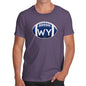 Funny T-Shirts For Men Sarcasm WY Wyoming State Football Men's T-Shirt Medium Plum