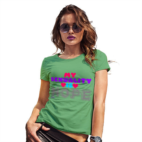 Funny Shirts For Women My Sexuality Is Nope Women's T-Shirt Medium Green