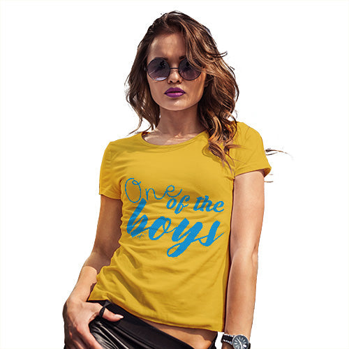 Funny T Shirts For Mom One Of The Boys Women's T-Shirt Large Yellow