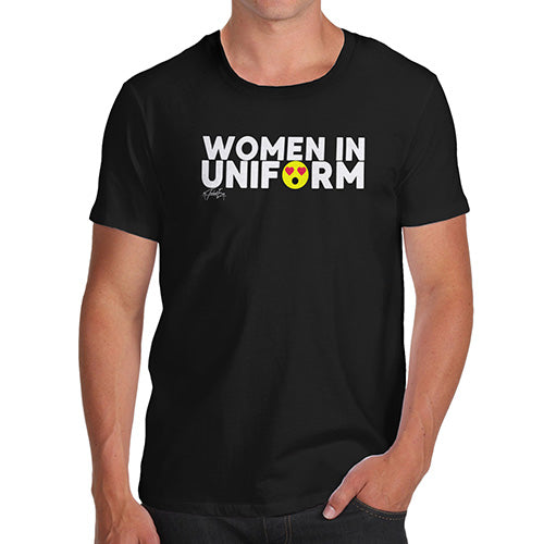 Funny T Shirts For Men Women In Uniform Men's T-Shirt Large Black