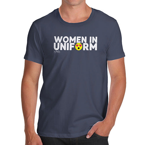 Funny Tee For Men Women In Uniform Men's T-Shirt Small Navy