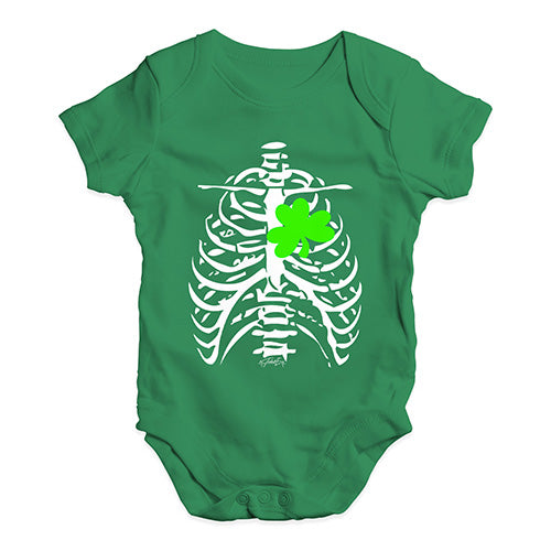 Irish X-Ray Shamrock Heart Baby Unisex Baby Grow Bodysuit