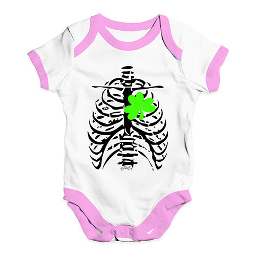 Irish X-Ray Shamrock Heart Baby Unisex Baby Grow Bodysuit