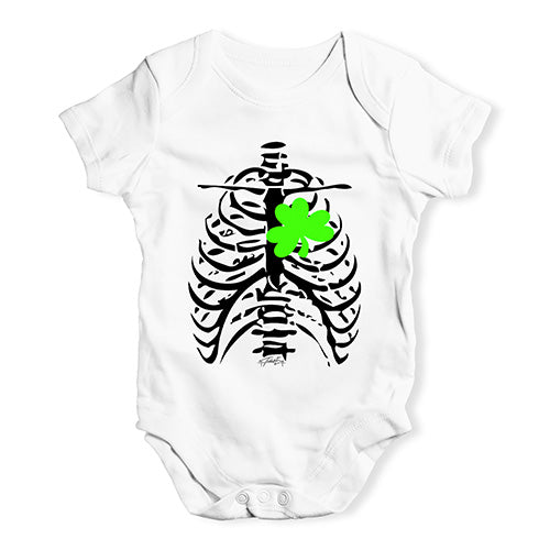 Irish X-Ray Shamrock Heart Baby Unisex Baby Grow Bodysuit
