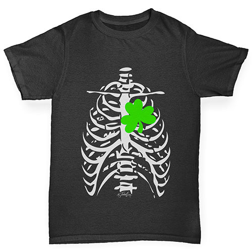 X-ray Irish Shamrock heart Boy's T-Shirt