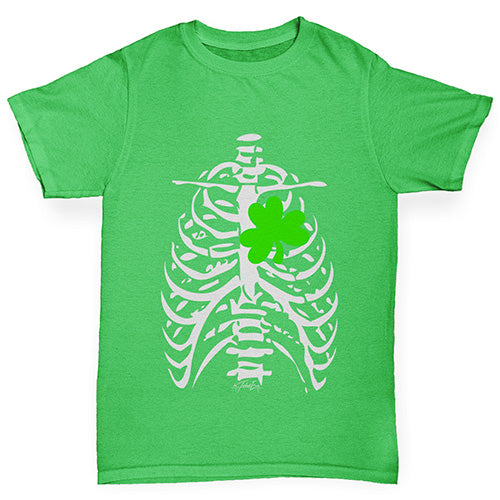 X-ray Irish Shamrock heart Boy's T-Shirt