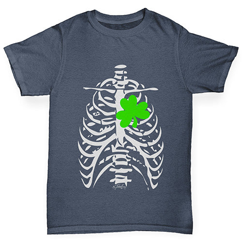 X-ray Irish Shamrock heart Boy's T-Shirt