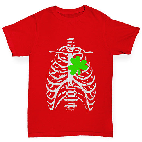 X-ray Irish Shamrock heart Boy's T-Shirt