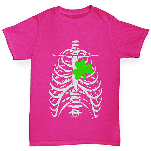 X-ray Irish Shamrock heart Girl's T-Shirt