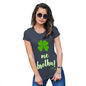 Womens Funny Sarcasm T Shirt Clover Me Brotha Women's T-Shirt Small Navy