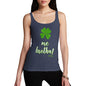 Funny Tank Top For Mom Clover Me Brotha Women's Tank Top Medium Navy