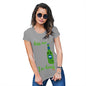 Womens Funny Tshirts Kiss Me I'm Drunk Women's T-Shirt Small Light Grey