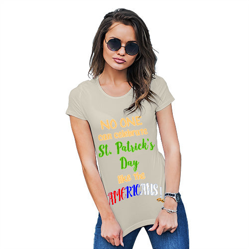 Funny Tshirts For Women American St Patrick's Day Women's T-Shirt X-Large Natural