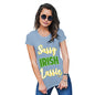 Novelty Tshirts Women Sassy Irish Lassie Women's T-Shirt Large Sky Blue