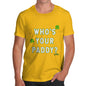 Funny Tshirts For Men Who's Your Paddy  Men's T-Shirt Medium Yellow