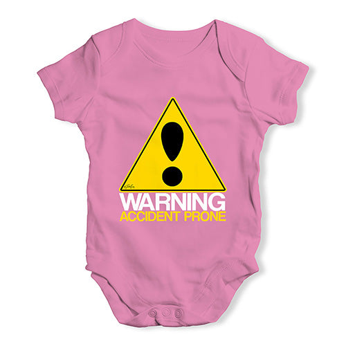 Warning Accident Prone Baby Unisex Baby Grow Bodysuit