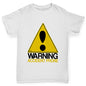 Kids Funny Tshirts Warning Accident Prone Boy's T-Shirt Age 7-8 White