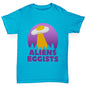 Kids Funny Tshirts Aliens Eggists Boy's T-Shirt Age 12-14 Azure Blue