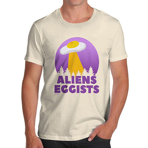 Funny Shirts For Men Aliens Eggists Men's T-Shirt Medium Natural