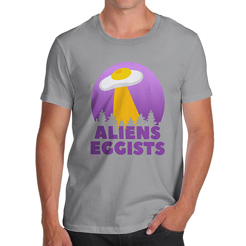 Novelty Tshirts Men Aliens Eggists Men's T-Shirt Large Light Grey