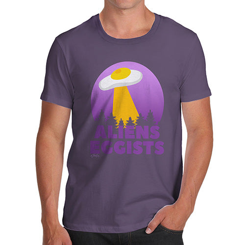 Novelty Gifts For Men Aliens Eggists Men's T-Shirt X-Large Plum