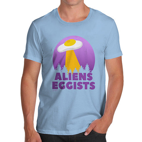 Funny Tshirts For Men Aliens Eggists Men's T-Shirt Small Sky Blue