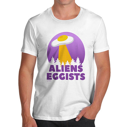 Novelty Gifts For Men Aliens Eggists Men's T-Shirt Medium White