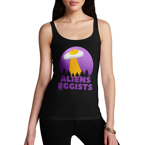 Funny Gifts For Women Aliens Eggists Women's Tank Top Medium Black