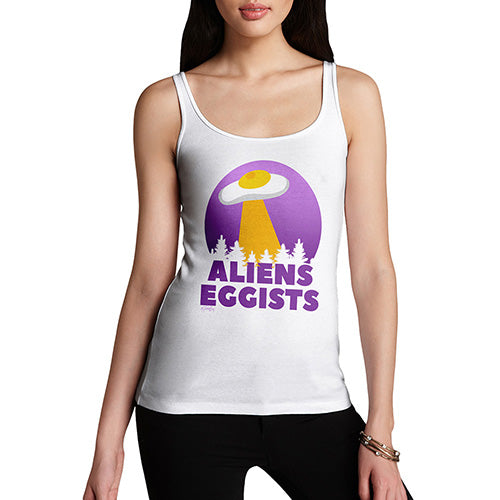 Funny Tank Top Aliens Eggists Women's Tank Top Medium White