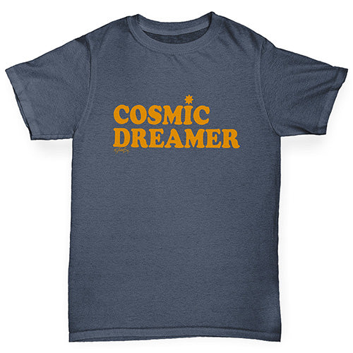 Novelty Tees For Boys Cosmic Dreamer Boy's T-Shirt Age 12-14 Dark Grey