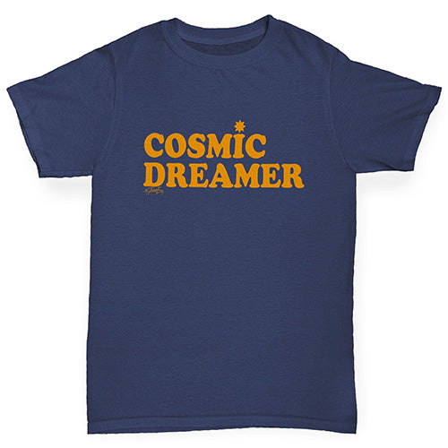 Boys novelty t shirts Cosmic Dreamer Boy's T-Shirt Age 5-6 Navy