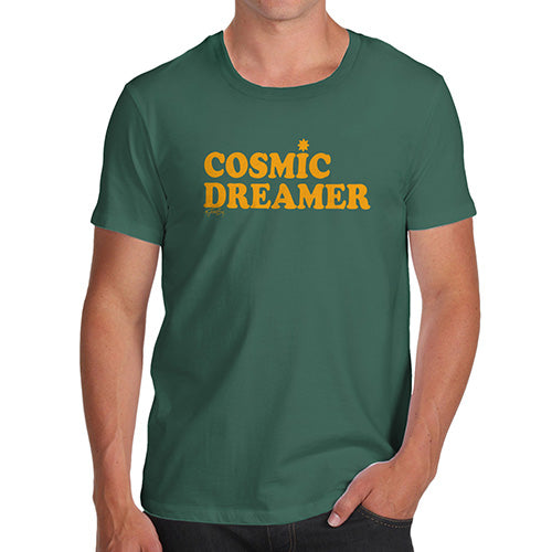 Funny Shirts For Men Cosmic Dreamer Men's T-Shirt Large Bottle Green
