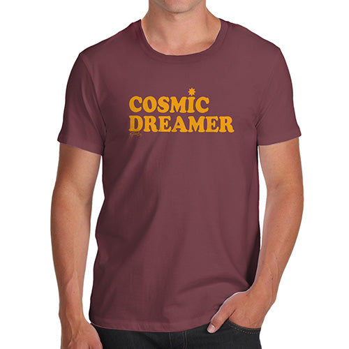 Funny Gifts For Men Cosmic Dreamer Men's T-Shirt Medium Burgundy