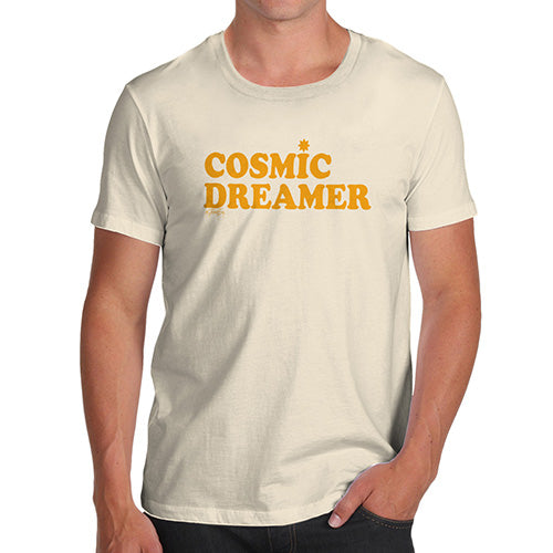 Novelty Gifts For Men Cosmic Dreamer Men's T-Shirt Large Natural