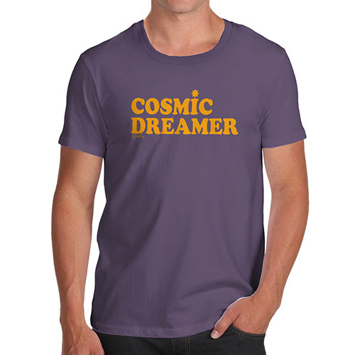T-Shirt Funny Geek Nerd Hilarious Joke Cosmic Dreamer Men's T-Shirt X-Large Plum