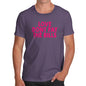 Novelty T Shirt Christmas Love Don't Pay The Bills Men's T-Shirt Large Plum