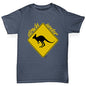 Boys Funny T Shirt Kangaroo Down Under Boy's T-Shirt Age 9-11 Dark Grey